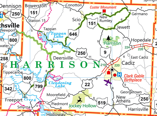 Harrison county map