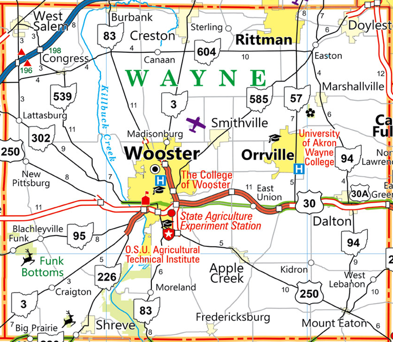wayne county map